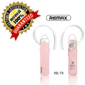 [รุ่นขายดีสุดๆ ใช้งานดีมาก] หูฟังบลูทูธ REMAX RB-T9 มีให้เลือก 3 สี : สีดำ / สีขาว / สีชมพู [ของแท้ 100%]  ใช้ได้กับมือถือทุกรุ่นทุกยี่ห้อ Bluetooth HD Voice Small talk รุ่น T9