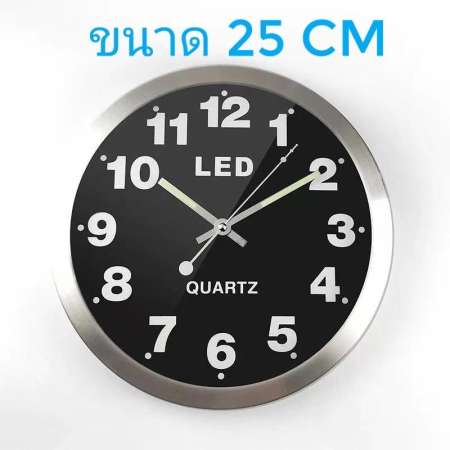 นาฬิกา LED ติดผนัง ระบบ Quartz ตัวเลข LED เรืองแสงสวยงาม เข็มนาฬิกามีพรายน้ำ ขนาด 30 CM ตัวเครื่องใช้ไฟบ้านและถ่านขนาด AA 1 ก้อน รุ่น LED 803