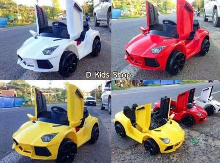 D Kids รถเด็ก รถแบตเตอรี่เด็ก ทรง Lamborghini Aventador 2 มอเตอร์ ประตูปีกนก