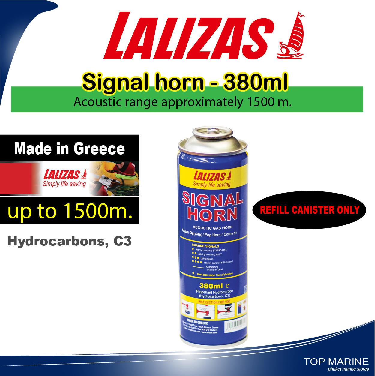 Refill canister 380ml for signal horn Acoustic gas horn fog horn core