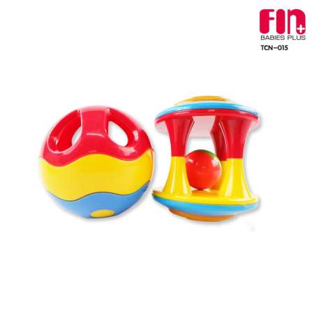 FIN BABIESPLUS ของเล่นเขย่ามือ แพ็คคู่ ลายหมี รุ่น TCN-015