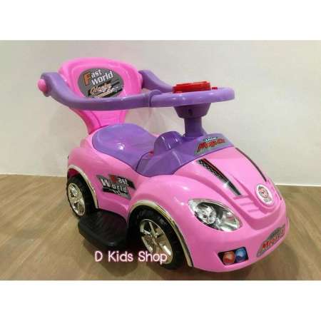 Smile Kids รถเด็ก รถขาไถหน้ารถสปอร์ตสุดเท่ รุ่นนี้มีด้ามเข็น มีเสียงดนตรี 2in1
