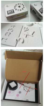 KUMALL นาฬิกาติดผนัง DIY เลขอารบิค 40cm x 40cm