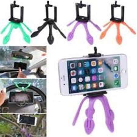Mini Portable Flexible Gekko Stand Holder Tripod for Phone Camera(pink)