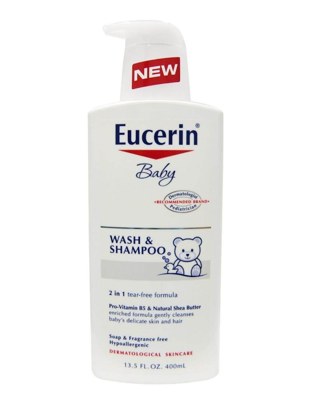 ซื้อที่ไหน Eucerin Baby Wash & Shampoo, Fragrance Free (400 ml)