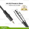 สาย XLR Female to Stereo 3.5mm ยาว 2.5 เมตร สายไมโครโฟน