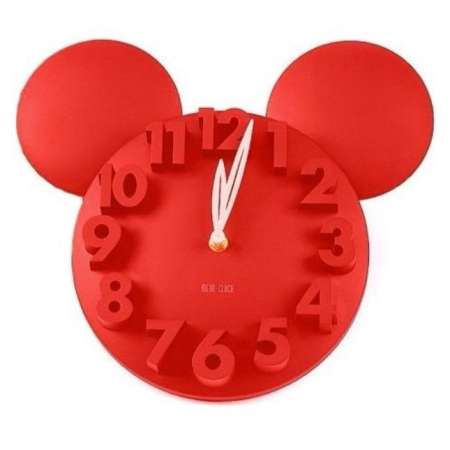 Room Story Wall Clock :  นาฬิกาแขวนผนังมิกกี้เมาส์ 3D (สีแดง)