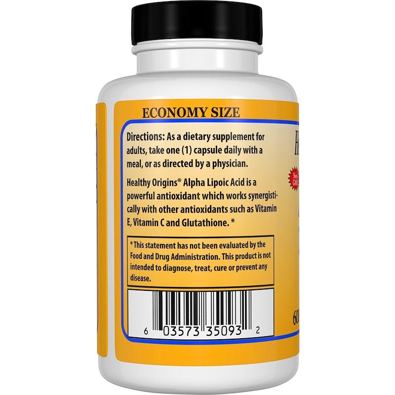 ราคา สาร ALA กรดอัลฟาไลโปอิก Healthy Origins, Alpha Lipoic Acid, 600 mg