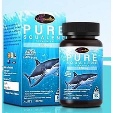 Auswelllife Pure Squalene Tasmanian 1,000 mg น้ำมันตับปลาฉลาม (60 แคซูล)