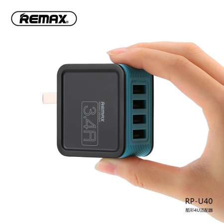Remax Proda Kutry Adapter 4 USB Port 3.4A Fast Charging หัวชาร์จ 4 ช่อง (3.4A Output) รุ่น RP-U40