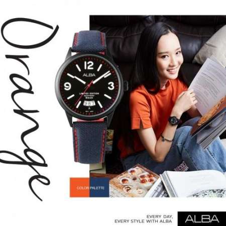 ALBA Limited Edition modern ladies นาฬิกาข้อมือหญิง สายหนังหุ้มยีนส์ (ผลิตมาเพียง 550 เรือนในโลก) รุ่น AS9C09X1