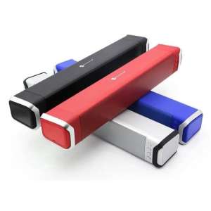 ลำโพงBLUETOOTHมินิซาวด์บาร์ รุ่นNR2017 เสียงเบสระห่ำ SOUND BAR NR2017 ดีไซน์สวยบาดใจ ต่อทีวีได้ แบตอึด 1800mAh เสียงดีมาก สีแดง