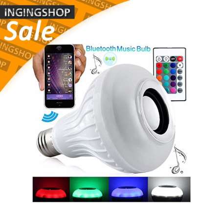 inging-หลอดไฟเปลี่ยนสีได้พร้อมรีโมท+เป็นลำโพงในตัว Smart RGB LED Bulb 12W RC Colorful LED รุ่น E27 inging-หลอดไฟเปลี่ยนสีได้พร้อมรีโมท+เป็นลำโพงในตัว Smart RGB LED Bulb 12W RC Colorful LED รุ่น E27