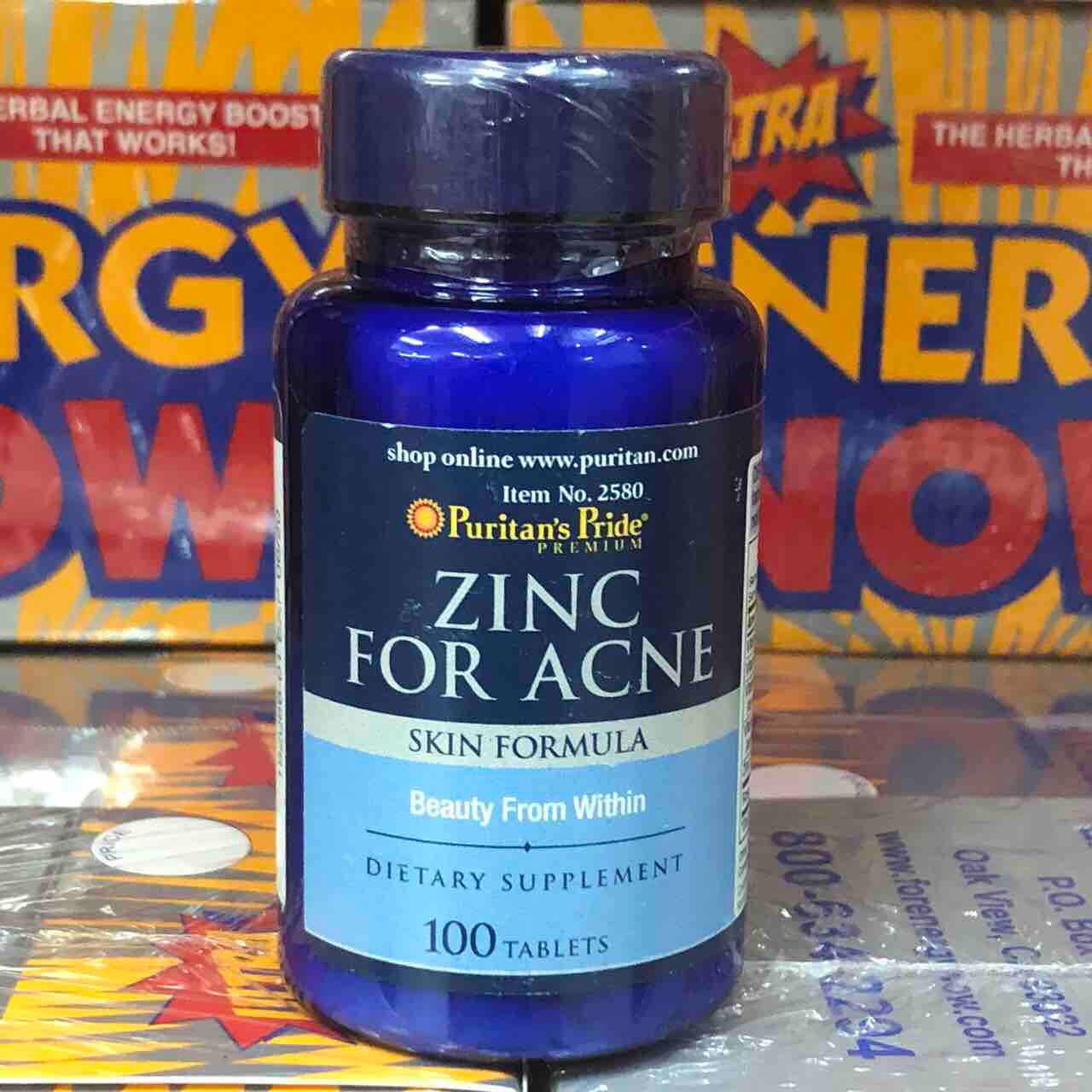 Puritan Zinc For Acne ซิ้งวิตามินลดสิว 100 เม็ด Exp.07/2024 Lazada.co.th