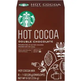 Starbucks Hot Cocoa Mix double Chocolate Powder (USA Imported) สตาร์บัคส์โกโก้ปรุงสำเร็จ 226g.