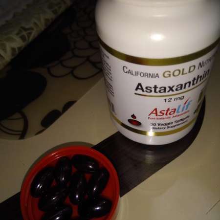 สาหร่ายแดง แอสต้าแซนธิน  Astaxanthin, Extra Strength Antioxidant Carotenoid 12mg 120 Veggie Softgels (California Gold Nutrition) สูตรและแพคเกจปรับปรุงใหม่ล่าสุด