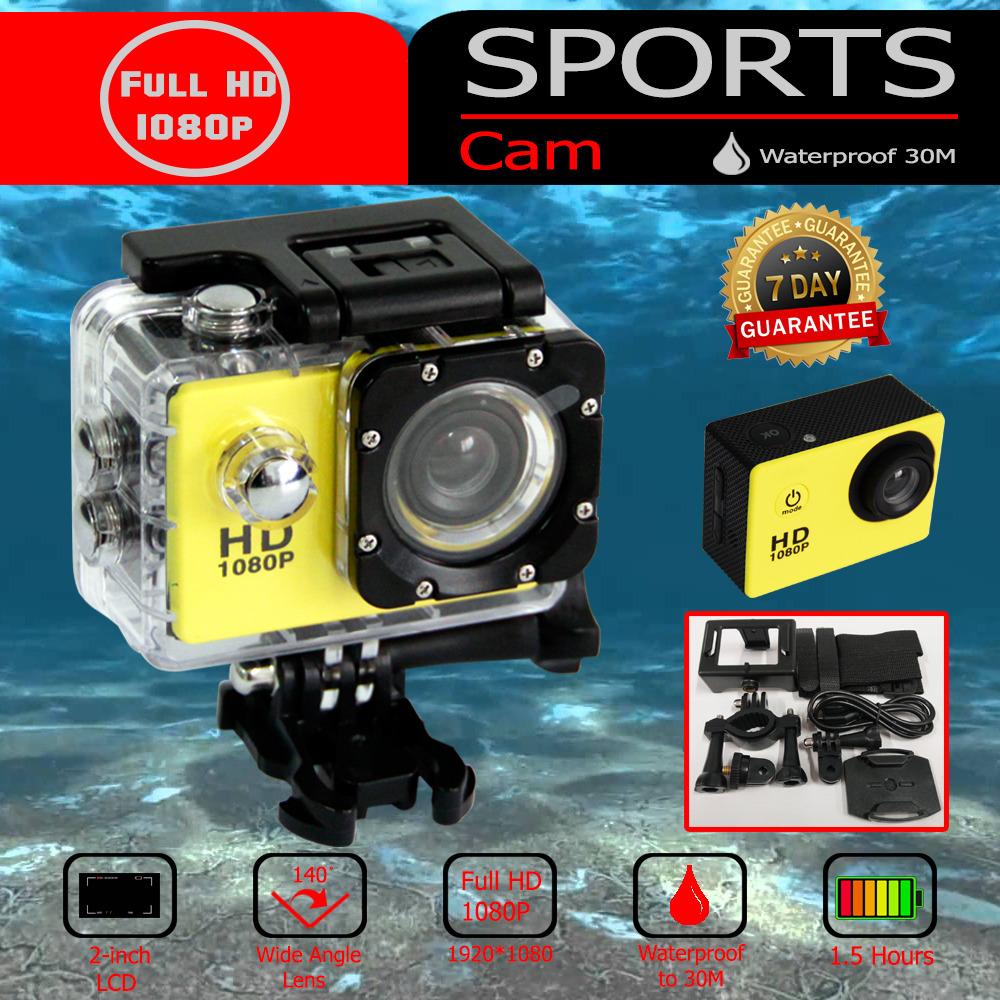 โปรโมชั่น Action Camera กล้องแอ็คชั่นแคม กล้องติดหมวก กล้องกันน้ำ กันน้ำ 2.0