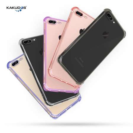 KAKUDOS Bumper Case เคสใสซิลิโคนกันกระแทก สำหรับ iPhone 7 Plus / 8 Plus ( สีม่วง ) แถมฟรี!!! ฟิล์มกระจกนิรภัย มูลค่า 250 บาท