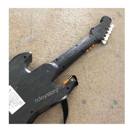 Rctoystory ของเล่น กีตาร์ร็อค กีต้าร์ไฟฟ้า Electric Guitar มีเพลง มีไฟ (สีดำ)