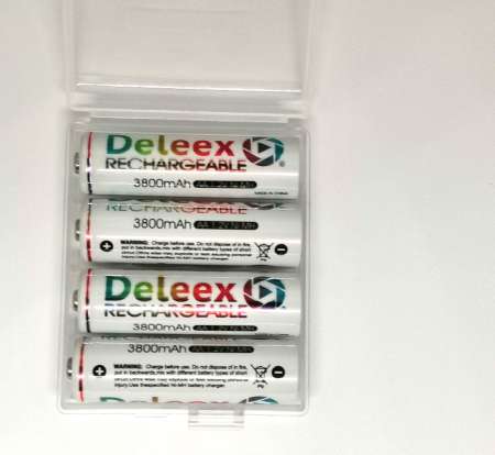 DeleeX ถ่านชาร์จ 2A 4PCS  AA 1.2V  NI-MH 3,800 mAh rechargeable battery 