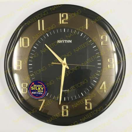 RHYTHM Japan นาฬิกาแขวนพลาสติกเดินเรียบ  ขนาด 13 นิ้ว CMG406NR02