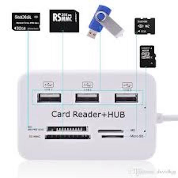 USB Hub Combo 2.0 3 Ports Card Reader High Speed Multi USB Splitter Hub ...