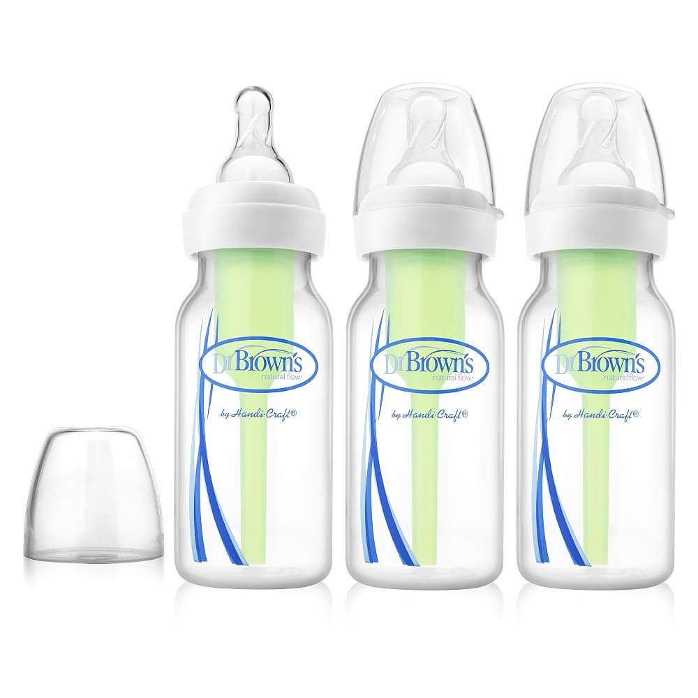 Dr.Brown's : DRBSB43005# ขวดนม 4 oz / 120 ml PP Narrow-Neck "Options" Baby Bottle, 3-Pack