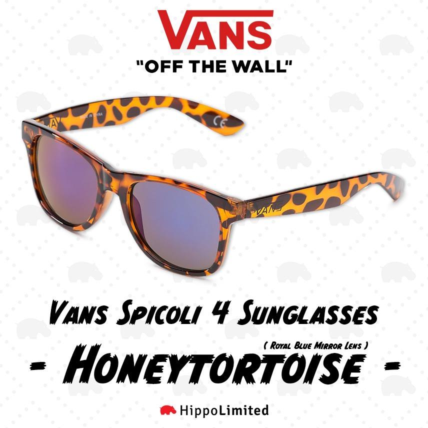 Vans Spicoli 4 Sunglasses - Translucent Honeytortoise / Royal Blue Mirror