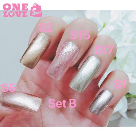 สีทาเล็บกึ่งเจล ยาทาเล็บ PATTESIA SHIMMER NAIL COLOR #SET B (5 สี)