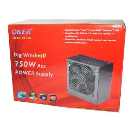 OKER EB-750 Power Supply 750 W (Black)