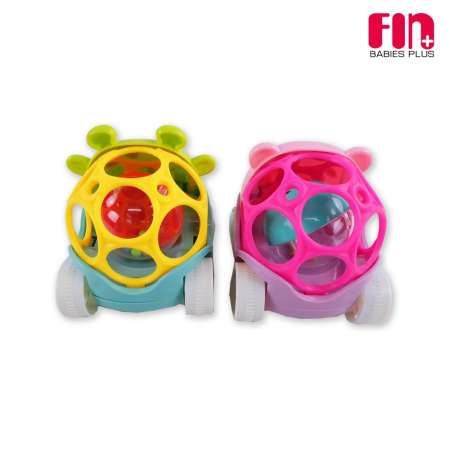 FIN BABIESPLUS รถของเล่นลายสัตว์ เขย่ามีเสียง 10 x 8 cm รุ่น TCN-2829-30