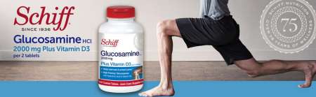 Schiff Glucosamine + Vitamin D3  HA 2,000 mg x 150 เม็ด ชิฟฟ์ กลูโคซามีน วิตามิน ดี3 บำรุงข้อต่อ หัวเข่า ข้อสะโพก กระดูก 