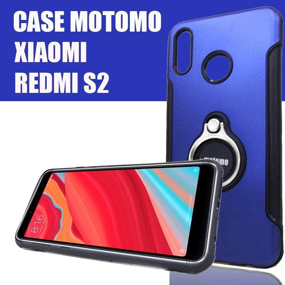 Motomo เคส  Xiaomi Redmi S2 / เสี่ยวหมี่ redmi s2 ขนาดจอ 5.99 นิ้ว รุ่น Shining Series ชนิด ฝาหลังมีแหวน กันกระแทก  ด้านนอก แข็ง ด้านใน นิ่ม  ตั้ั้งได้ สี สีฟ้า