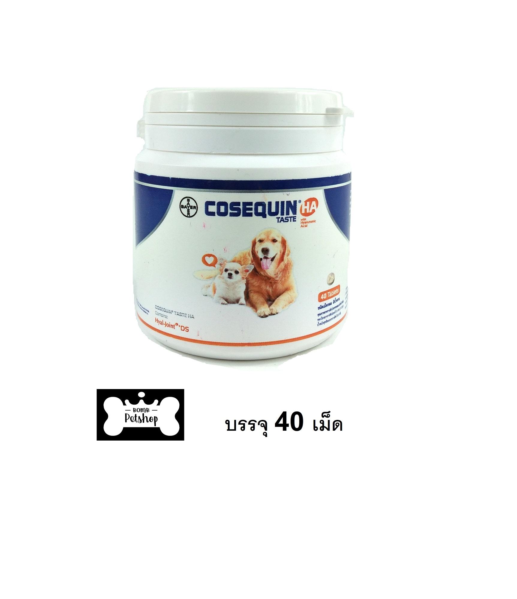 Bayer Cosequin อาหารเสริม ช่วยบำรุงกระดูกและข้อ สำหรับสุนัข 40 เม็ด