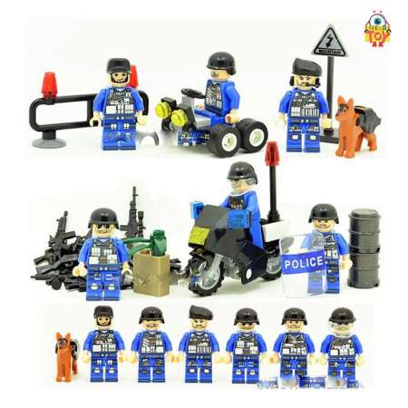 Welo toy - ของเล่น โมเดลตัวต่อตำรวจ Police Mini Figure 6 แบบ No.D 169