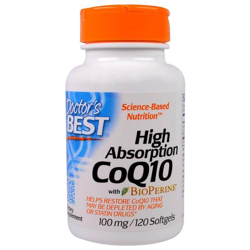 (แบบซอร์ฟเจล) โคเอนไซม์คิวเท็นเข้มข้น, Doctor's Best, High Absorption CoQ10, 100 mg