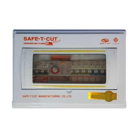 ราคาดีสุด SAFE T CUT ตู้ควบคุมวงจรไฟฟ้าแบบมีเครื่องตัดวงจรกระแสไฟฟ้ารั่วลงดิน ขนาด 6
ช่อง 63A เสนอสินค้าราคาพิเศษ