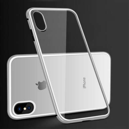 Jansin การดูดซับแม่เหล็กเคสสำหรับไอโฟน X กระจกเทมเปอร์ฝาหลัง + กรอบโลหะ Build - in แม่เหล็กกรณี