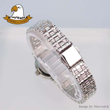 AMERICA EAGLE นาฬิกาข้อมือผู้หญิง สายสแตนเลส รุ่น AE086L - Silver/Grey