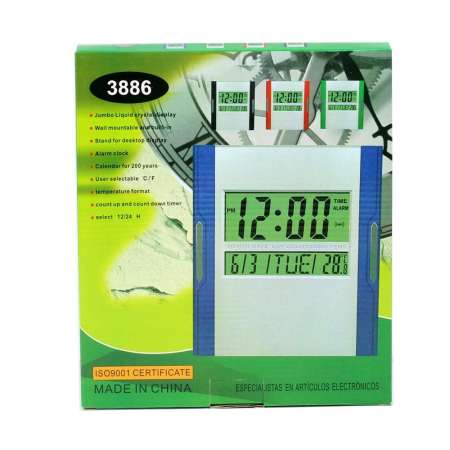 Telecorsa นาฬิกาดิจิตอล แบบ Dual-LCD 3886 ตั้งโต๊ะหรือแขวนก็ได้ รุ่น DigitalClock3886-06a-Song Telecorsa นาฬิกาดิจิตอล แบบ Dual-LCD 3886 ตั้งโต๊ะหรือแขวนก็ได้ รุ่น DigitalClock3886-06a-Song