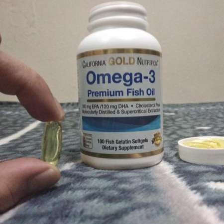 น้ำมันปลา โอเมก้า 3 Omega-3, Premium Fish Oil 1000mg* 100 Fish Gelatin Softgels (California Gold Nutrition) บำรุงสมอง บำรุงสายตา