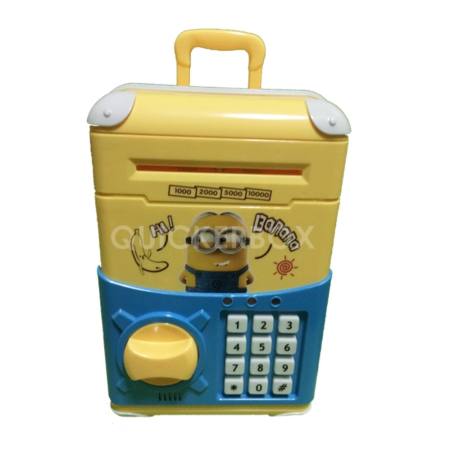 Money Saving Automatic Deposit Box กระปุกออมสินมินเนี่ยน ตู้เซฟ ดูดแบงค์