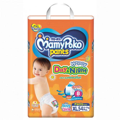 Mamy Poko Happy Pants แพมเพิส มามี่โพโค รุ่นDay&Night ไซต์XL54ชิ้น