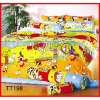 TOTO ชุดเครื่องนอน เฉพาะผ้าปูที่นอน 6 ฟุต ลายการ์ตูนสัตว์ในฟาร์ม โทนส้มเหลือง TT198