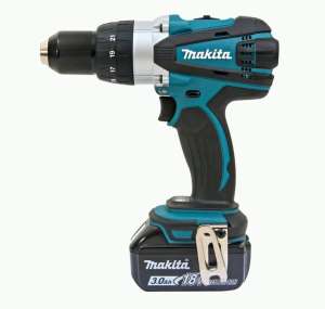 Makita  Cordless Driver Drill (hard ) 18V.  รุ่น  DDF458RFE (สีเขียว)