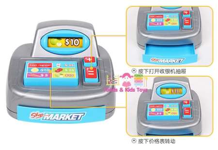 Todds Kids Toys เคาน์เตอร์ซุปเปอร์มาเก็ตของเด็กชุดใหญ่ ของเล่นเสริมพัฒนาการ เพื่อการเรียนรู้ ในการซื้อขาย ช้อปปิ้ง