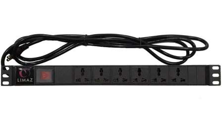 รางไฟ LIMAZ Basic PDU 6 Universal Outlet, 16A