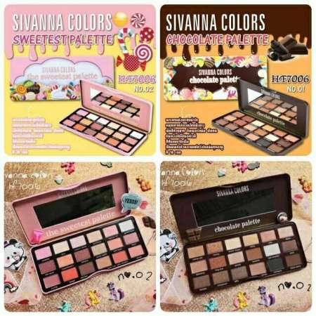 (ของแท้/พร้อมส่งกดเลย) SIVANNA COLORS Palette(HF7006)อายแชโดว์ 18 สี มาแนวขนมหวาน น่ารักมุ้งมิ้ง มีทั้งเนื้อซิมเมอร์และเนื้อแมท  *(1ชิ้น)