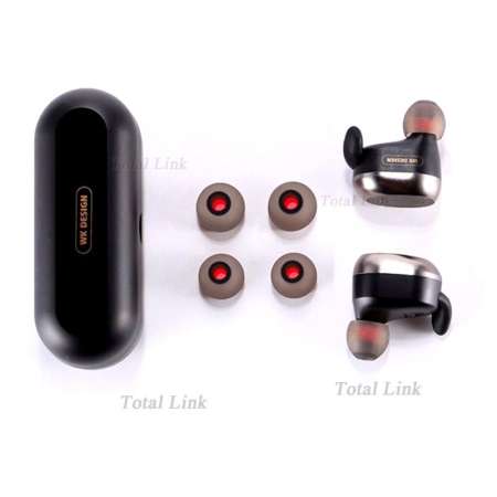 [มีกล่องชาร์จพกพา] หูฟังไร้สาย [2ข้างซ้าย/ขวา] บลูทูธ ใช้ได้กับมือถือทุกยี่ห้อ/ทุกระบบ [ WK แท้100% ] WK BD800 Bluetooth 4.2  TWS True Wireless Stereo Bluetooth Earbuds, Mini Cordfree Invisible Bluetooth 4.2 Wireless Earphone