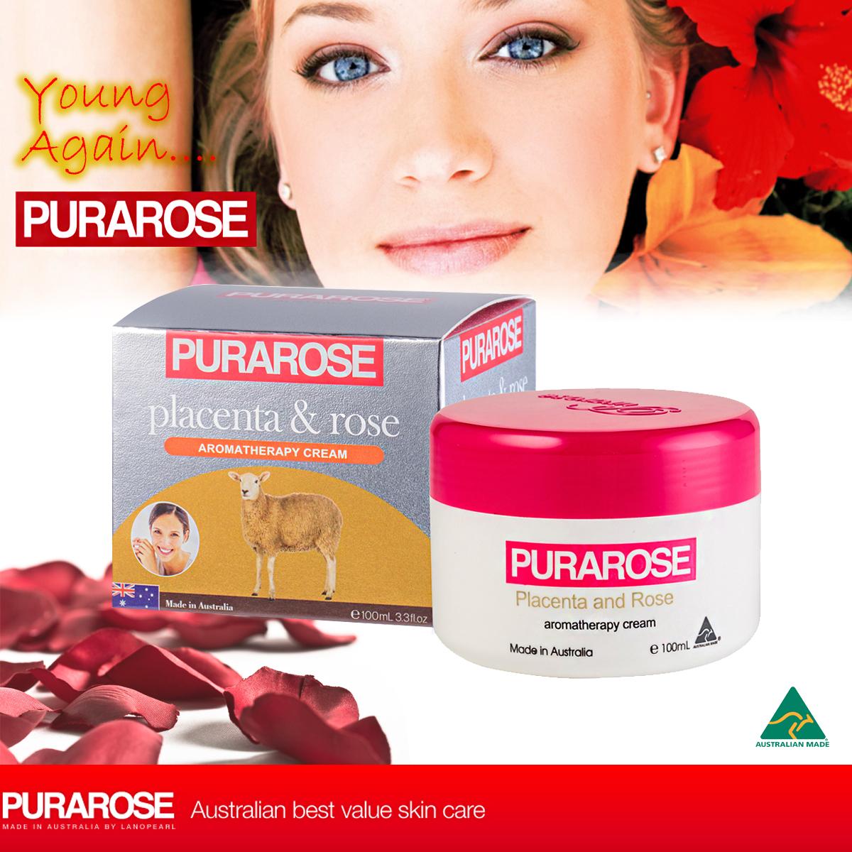 Purarose Placenta & Rose Aromatherapy Cream 100g